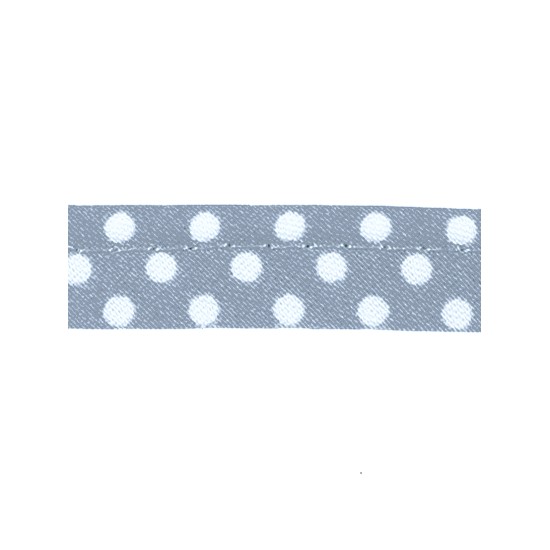 Sewing piping grey with white dots 10 mm 74851008